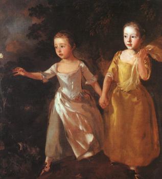 托馬斯 庚斯博羅 The Painter’s Daughters Chasing a Butterfly 托馬斯 庚斯博羅 The Painter’s Daughters Chasing a Butterfly